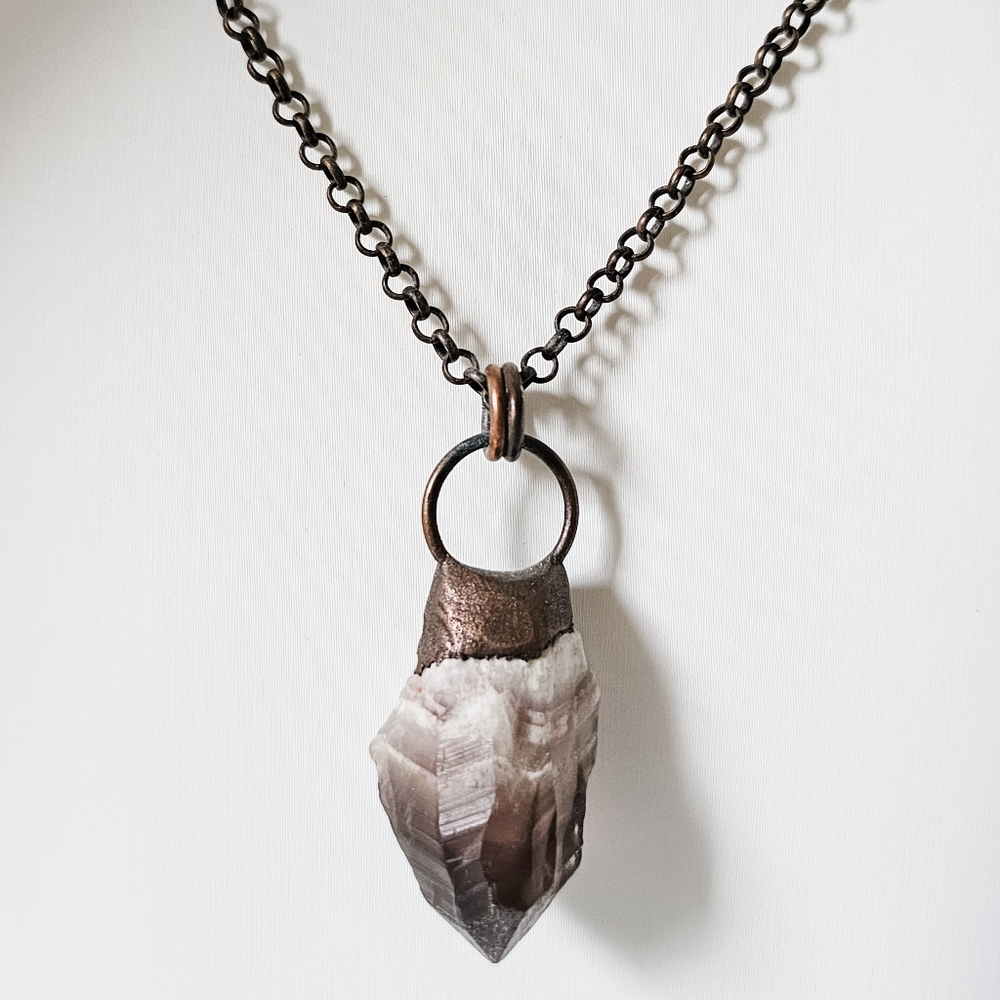 Astraea amethyst + garnet necklace
